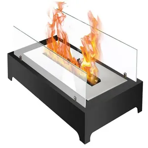 Lareira Ecológica Portátil Completa L30 em Aço Inox com Armação de Metal 45cm para Ambientes Até 25m² Saro Lareira Ecológica Portátil L30 em Aço Inox para Ambientes Até 25m² Saro