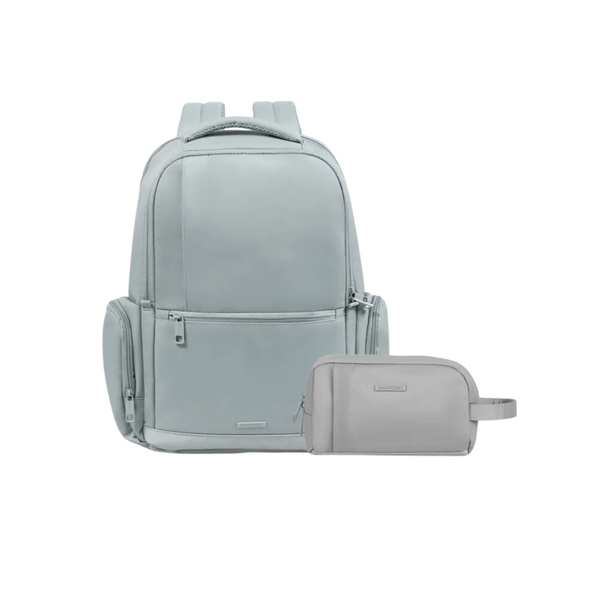 Kit Mochila de Viagem Feminina Executiva Para Notebook e Nécessaire Executiva Feminina Royale Cinza 02267141780010146496178001