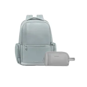 Kit Mochila de Viagem Feminina Executiva Para Notebook e Nécessaire Executiva Feminina Royale Cinza 02267141780010146496178001