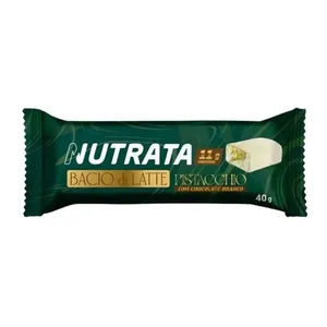 Barra de Proteína Nutrata Bacio Di Latte Pistache com Chocolate Branco 40g BARRA PROTEINA PISTACHE CHOCO BRANCO BAC
