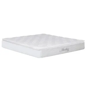 Colchão Casal Itália com Pillow Top e Molas Ensacadas 26x138x188cm Umaflex Branco