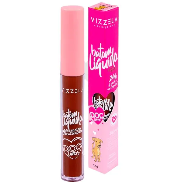 Batom Líquido Vizzela Dog Lovers Caramelo
