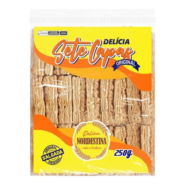 Bolacha Delícia Sete Capas Original Salgada 250g 11 - Delícia Nordestina