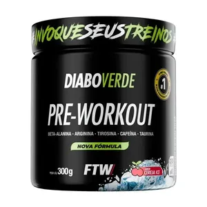 Pré Treino Diabo Verde Cereja Ice 300g Diabo Verde