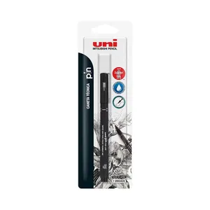 Caneta Nanquin Uniball Pin Técnica Fine Line Preta 0.3mm