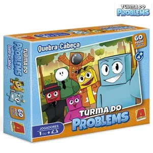 Quebra-cabeça Turma dos Problems 60 Peças Tema Youtubers Gamers Algazarra Brinquedos Quebra-cabeça Turma dos Problems 60 Peças Algazarra Brinquedos