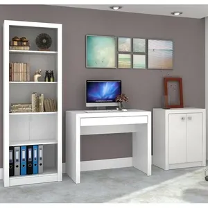 Conjunto Para Home Office Ideal 03 Peças Branco Tecno Mobili