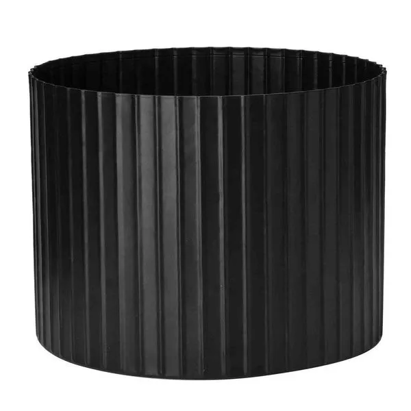 Cachepot de Metal 3d Preto 22x29cm