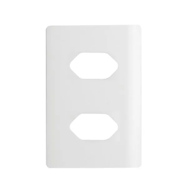 Placa 4x2 para Tomadas Duplas Horizontais + Suporte Branco da Linha Novara - 1100/68 - DICOMPEL