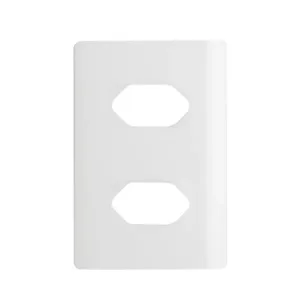 Placa 4x2 para Tomadas Duplas Horizontais + Suporte Branco da Linha Novara - 1100/68 - DICOMPEL