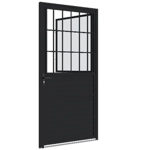 Porta de Abrir com Postigo Grade Classic Vidro Mini Boreal Fitblack