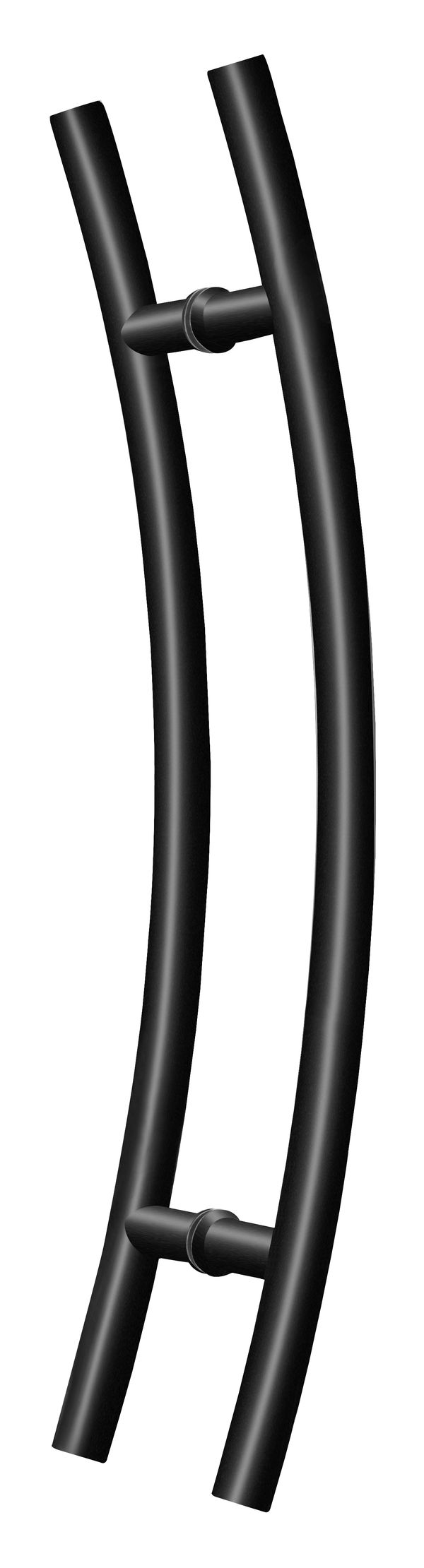 Puxador aço duplo pra porta preto 40cm Prostell