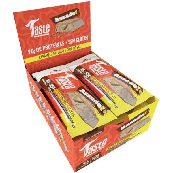 Barra de Proteína 50g - Mrs Taste 12 Unidades;Sabor:Caramelo Salgado e Flor de Sal