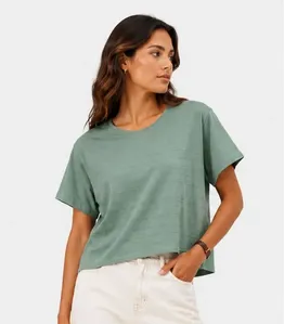 Blusa Feminina Meia Malha Maquinetado Infinita Cor Verde G
