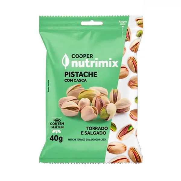 Pistache com Casca Torrado e Salgado Cooper Nutrimix 40g