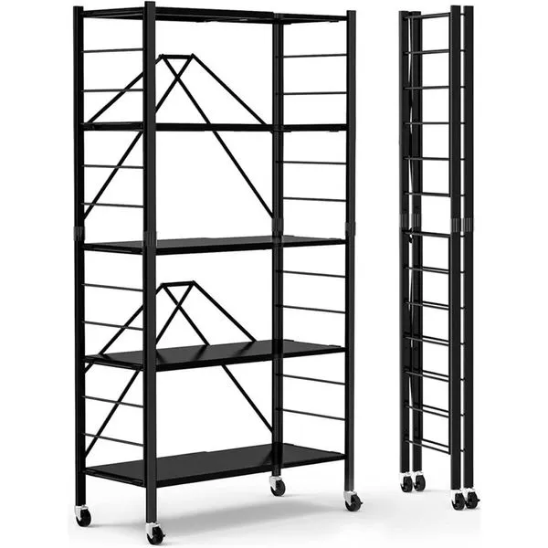 Prateleira Dobravel de 5 Niveis Metal Preto A-MBI