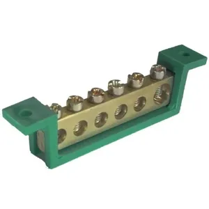 Barramento Terra 6 Terminais Verde Fixo 70mm - Sbt6 - Steck