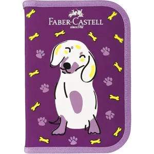 Kit Escolar Faber-Castell Pets Cachorro com Estojo Completo Apontador Borracha e Lápis Grafite Kit Escolar Faber-Castell Pets Cachorro Estojo com Apontador e Borracha