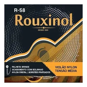 Encordoamento NIG Rouxinol Para Violão Nylon Cristal Prata Média R58 (MP)