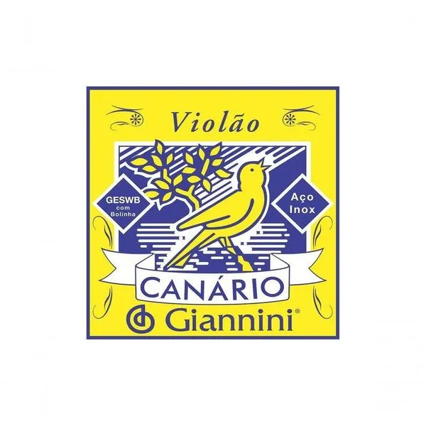 Corda De Aco Giannini Canario Geswb2 2 Para Violao Com