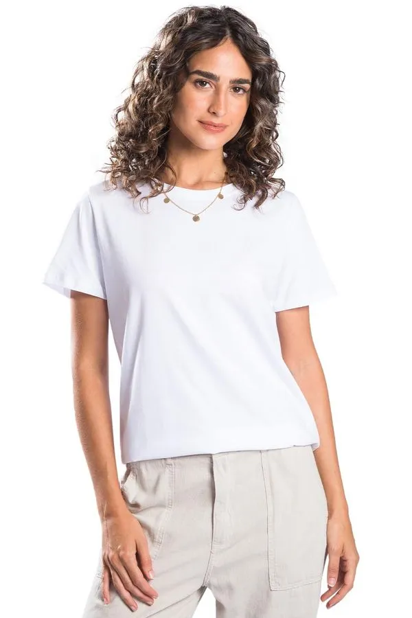 Blusa Básica Premium Algodão Egípcio Branca BRANCA/G