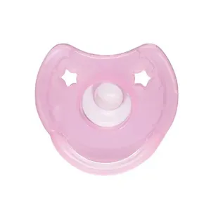 Chupeta de Silicone T1 Menina Rosa com Bico Convencional Calmante de 0 a 6 Meses