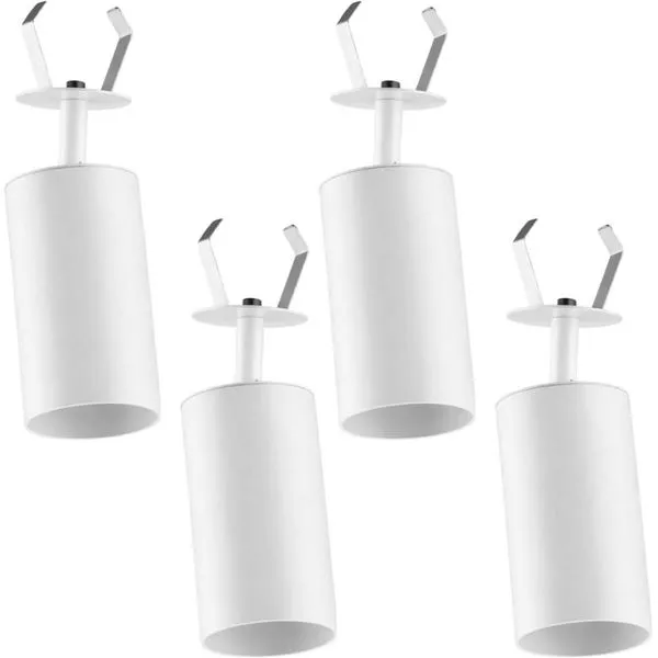 Kit 4 Luminárias Spots de Trilho Alumínio Direcionáveis 22cm Branco Quartos Salas Dital