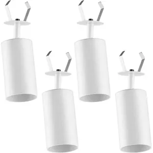Kit 4 Luminárias Spots de Trilho Alumínio Direcionáveis 22cm Branco Quartos Salas Dital
