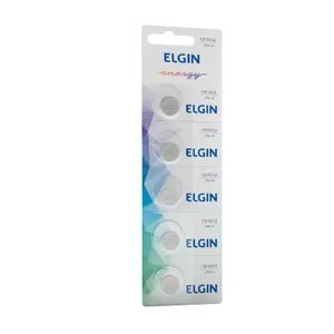Bateria de Lítio 3V CR1632 Longa Duração Alta Eficiência com 5 Unidades para Dispositivos Diversos Elgin Bateria de Lítio 3V CR1632 Longa Duração com 5 Unidades para Relógios Controles e Brinquedos Elgin