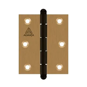 Dobradiça Pino Bola Aliança 3"x2.1/2" (1,50) 81500B Bronze Latonado (MP)