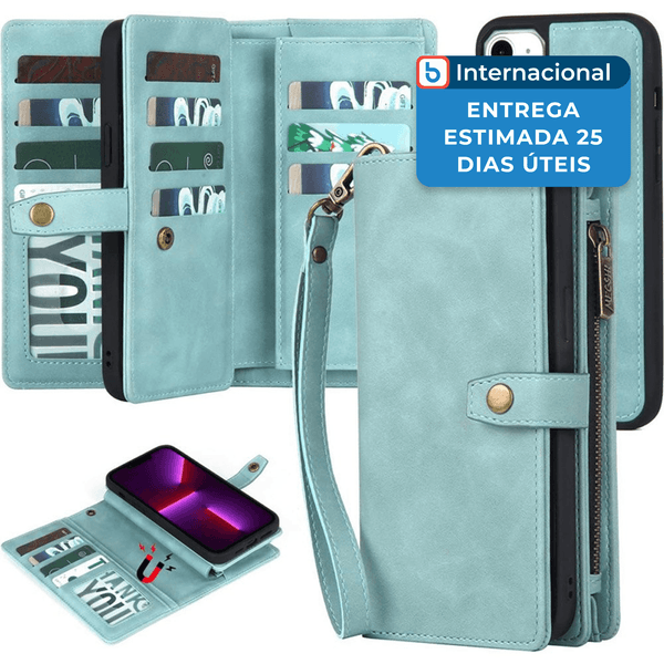 Capa Porta-Cartões iPhone 11 Magnet Twohead Ciano A-MBI