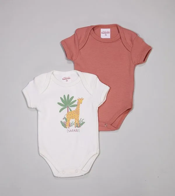 Kit Body Safari com 2 Unidades - 6009392 De 0 a 12 meses Cru - G