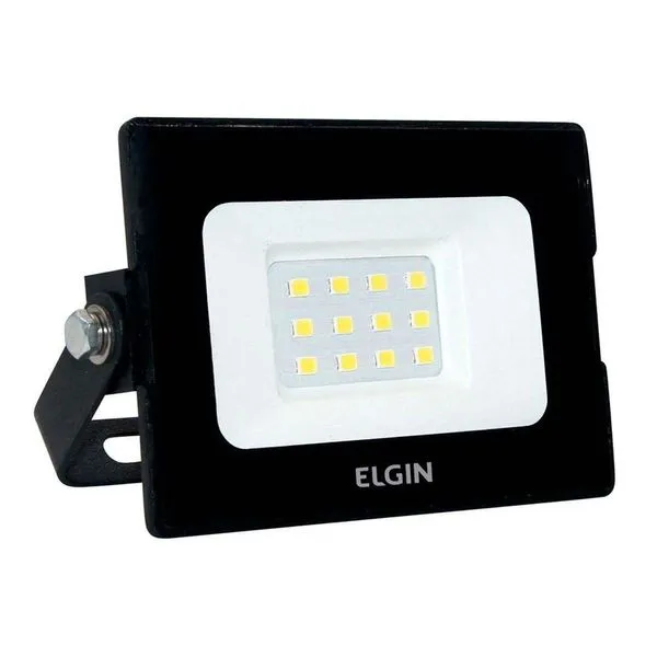 Projetor Led 10W 6500K Branca Fria Preto Bivolt