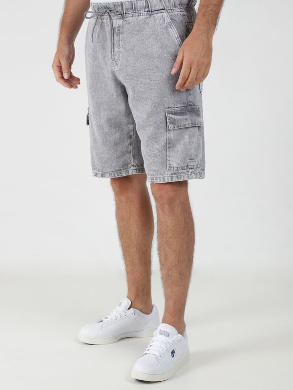 Bermuda Jeans Cargo Masculina PRETO 46