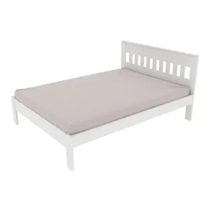 Cama De Casal Para Colchão 138 X 188 Cm Multimóveis Vcr35011 Branco Branco
