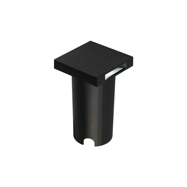 Balizador Astraled Zahoor Quadrado De Embutir Led 1w Bivolt Preto 3000k Luz Amarela Bl-5027