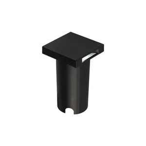 Balizador Astraled Zahoor Quadrado De Embutir Led 1w Bivolt Preto 3000k Luz Amarela Bl-5027