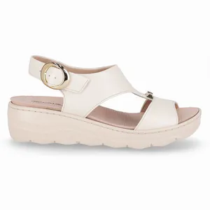 Sandália SPA Anabela Médio Off White 40