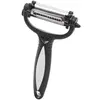 Descascador de Legumes 3 Lâminas Giratórias 15cm Preto Lyor Inox Plástico Manual Multifuncional