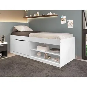 Cama Com Sapateira Solteiro 0,88 Branco