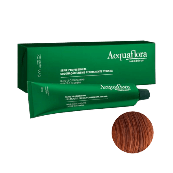 Coloração Acquaflora Creme Permanente Vegana 7.44 Louro Natural Cobre Intenso 60g