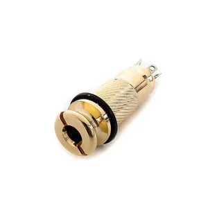 Jack de Conexão Stereo TC6-GD Cilíndrico Plugue 1-4 Acabamento Dourado Spirit Jack de Conexão Stereo TC6-GD Cilíndrico Dourado Spirit