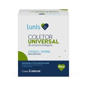 Pote Coletor Universal Esteril Lunis 80ml 1 Unidade