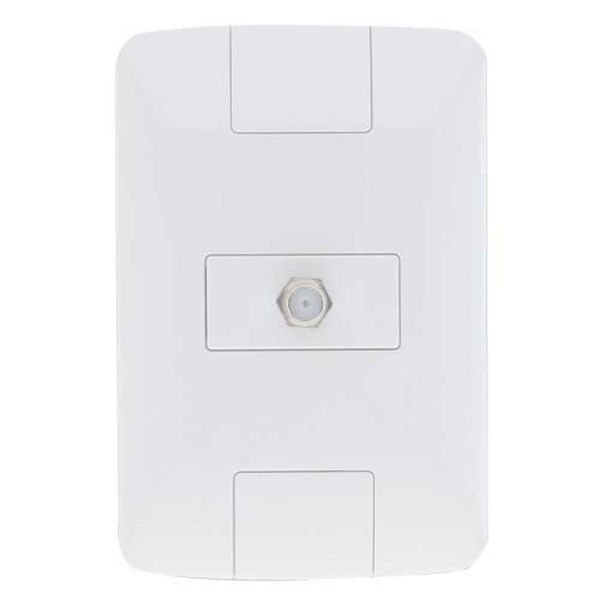Tomada Coaxial Tv/video - Linha Aria - Tramontina - Branco - Modular - Fixação Facilitada