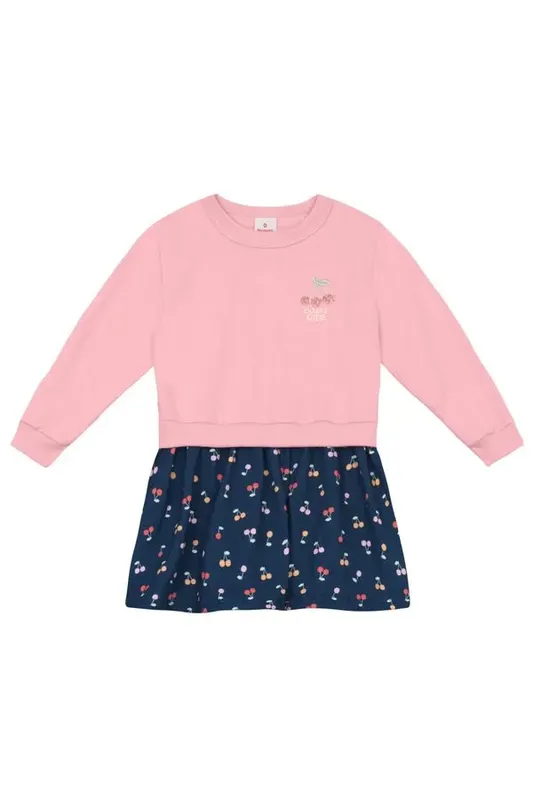 Vestido infantil menina em moletinho Brandili -1