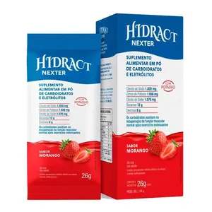 Suplemento Alimentar em Pó Hidract Nexter Sabor Morango 4 Sachês 26g