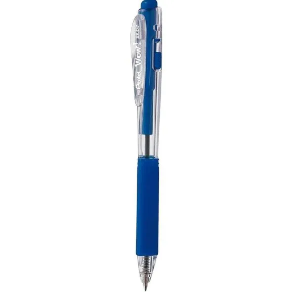 Caneta Esferográfica Retrátil Pentel Wow com Escrita Fluida Ponta 0,7MM Corpo Transparente 1 Unidade Azul Caneta Esferográfica Retrátil Pentel Wow Ponta 0,7MM Corpo Transparente 1 Unidade Azul