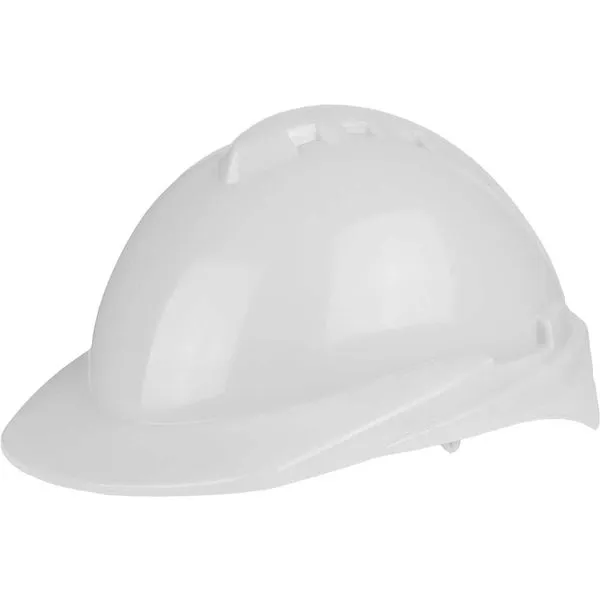 Capacete com aba frontal branco sem suspensão Milenium Class 903996 LIBUS