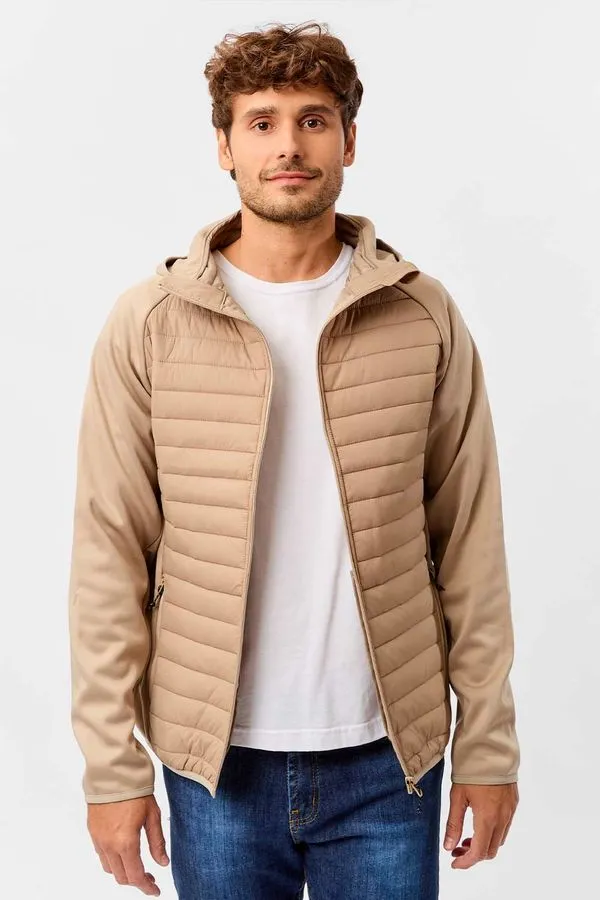 Jaqueta Puffer Com Capuz Khaki KHAKI/P