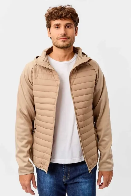 Jaqueta Puffer Com Capuz Khaki KHAKI/P